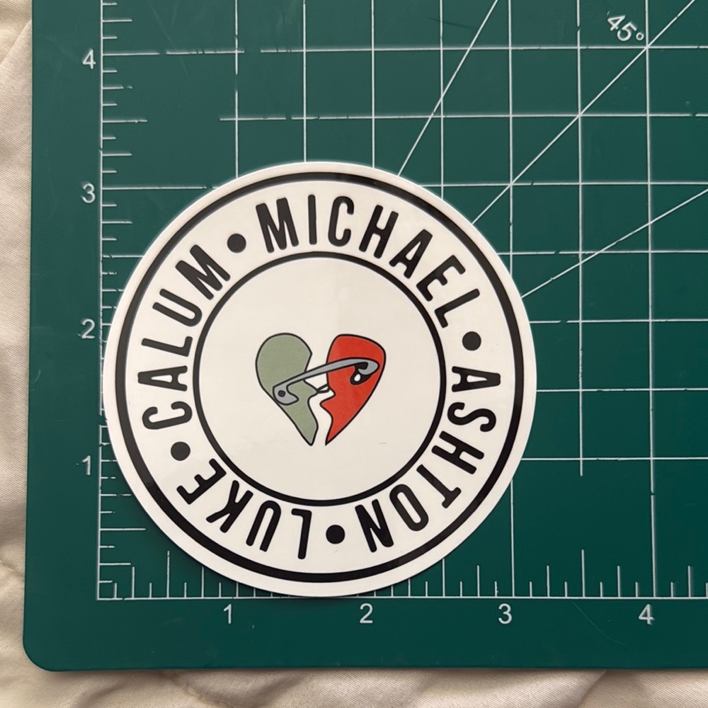 Band Logo Waterproof Sticker - Luke Ashton Calum Michael